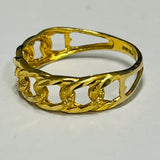 21ct Yellow Gold Chain Ring