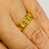 21ct Yellow Gold Chain Ring