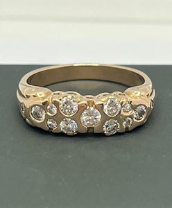 9ct Rose Gold Diamond Ring