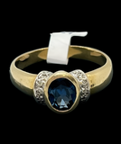 9ct Gold Sapphire and Diamond Ring