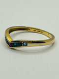 9ct Gold Created Multistone Ring