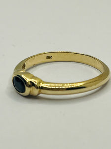 9ct Gold Created Sapphire Ring