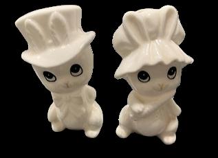 Vintage Rabbit Salt and Pepper Shakers