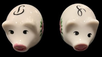 Floral Pig Salt and Pepper Shakers