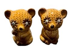 Vintage Googly Eyes Bear Salt and Pepper Shakers