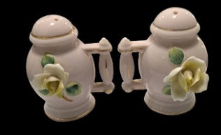 Pink Floral Ceramic Salt and Pepper Shaker