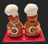 Bonnie Lynn "Ginger in the Kitchen" Gingerbread Salt and Pepper Shakers