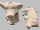 Avon Floral Pig Salt and Pepper Shakers