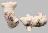 Avon Floral Pig Salt and Pepper Shakers