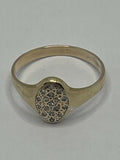 9ct Gold Diamond Signet Ring