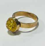 9ct Rose Gold Amber Ring