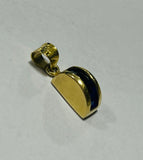 14ct Gold Simulated Sapphire Pendant