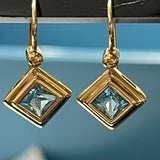 9ct Gold Topaz Drop Earrings