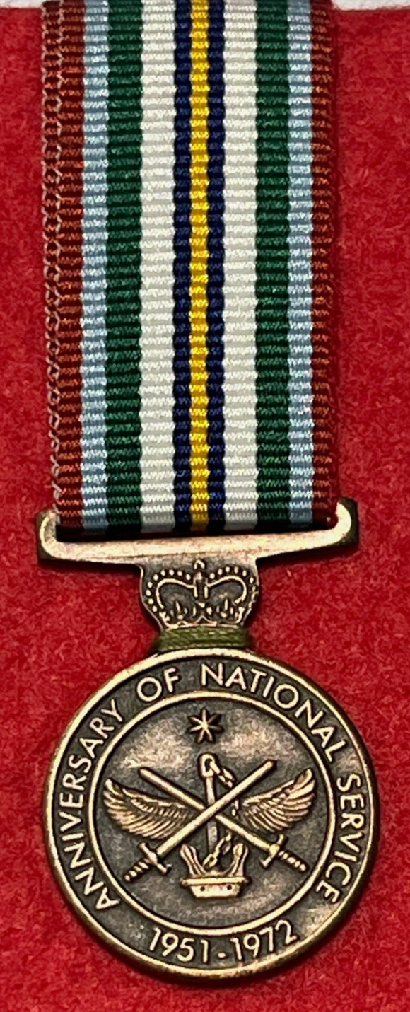 Anniversary of National Service 1951-1972 Miniature Medal