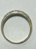 9ct Yellow Gold Diamond Pave Set Ring