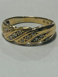 9ct Yellow Gold Diamond Dress Ring