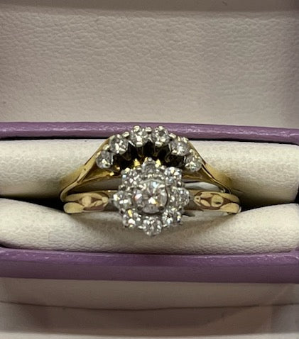 18ct Gold Diamond Ring Set