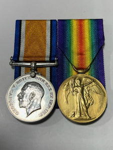 WW1 British War and Victory Medal Pair