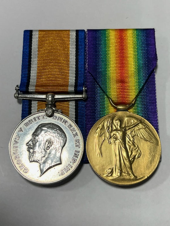 WW1 British War and Victory Medal Pair