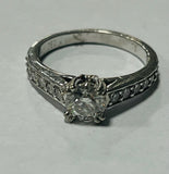 18ct White Gold Diamond Ring MHJ