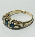 9ct Gold Sapphire and Diamond Ring