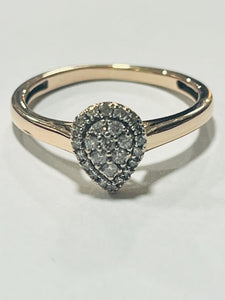 9ct Rose Gold and Diamond Ring