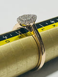 9ct Rose Gold and Diamond Ring