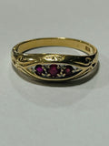 9ct Gold Simulated Ruby Ring