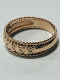 9ct Rose Gold and Diamond Band Ring