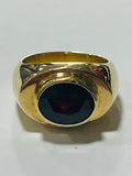 18ct Gold Garnet Ring HEAVY