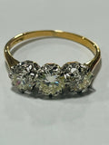 18ct Gold and Platinum Old Cut Diamond Ring with Valuation