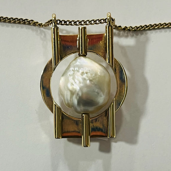 9ct Gold Pearl Pendant