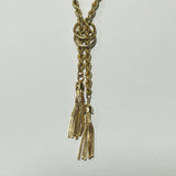 9ct Gold Twist Tasselled Necklace
