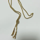 9ct Gold Twist Tasselled Necklace
