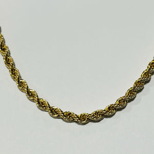 18ct Gold Rope Chain Necklace