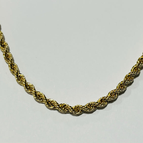 18ct Gold Rope Chain Necklace