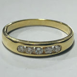 18ct Gold Channel Set Ring