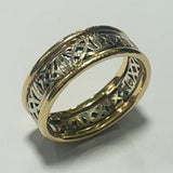 9ct Yellow and White Gold Celtic Ring