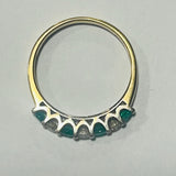 9ct Gold Emerald and Diamond Ring