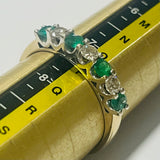 9ct Gold Emerald and Diamond Ring