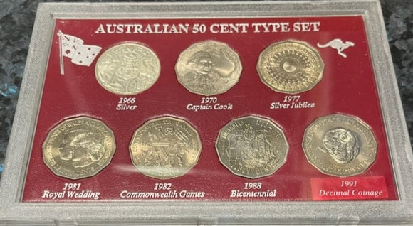 Australian 50 Cent Type Set