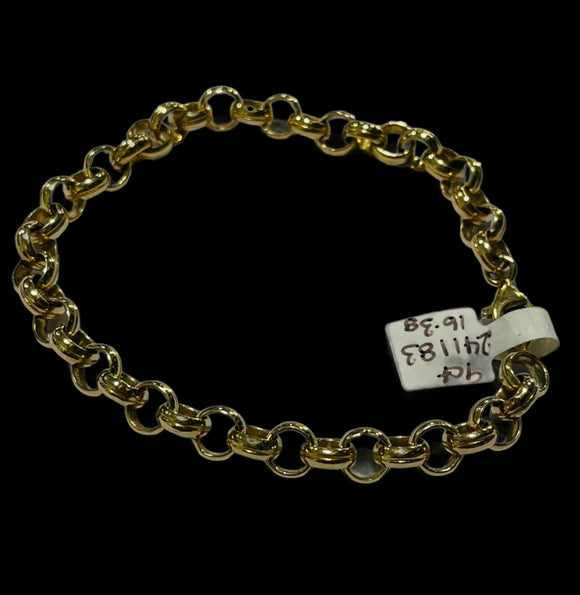 9ct Yellow Gold Belcher Bracelet