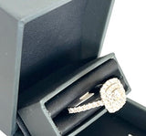 9ct White Gold Halo Style Diamond Ring