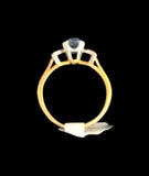 18ct Gold and Platinum  Aquamarine and Diamond Ring