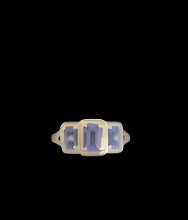 14kt White Gold Tanzanite and Diamond Ring