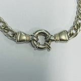 Sterling Silver Curb Bolt Clasp Bracelet
