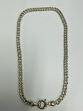 Sterling Silver Curb Bolt Clasp Necklace
