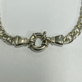 Sterling Silver Curb Bolt Clasp Necklace