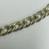 Sterling Silver Curb Bolt Clasp Necklace