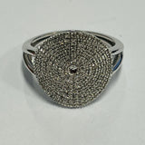 9ct White Gold Diamond Ring with Valuation